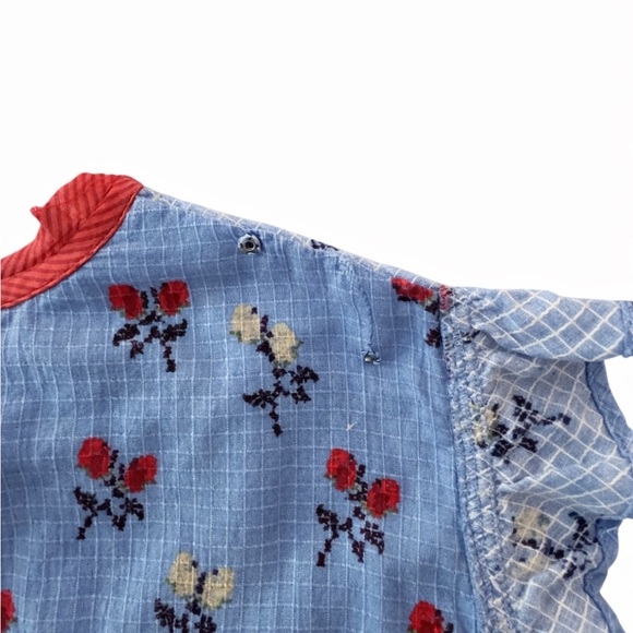 Free People Blue Dress with Red Floral Accents - Picture 11 of 14